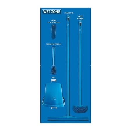 National Marker Co National Marker Wet Zone Shadow Board Combo Kit, Blue/Black, 68 X 30, Alum Composite Panel- SBK116ACP